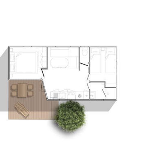 Mobilheim 4 Personen - JUNGLE 2 Zimmer