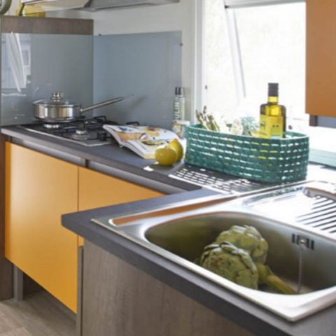 Mobilheim 6 personen - DECLICK mit halbüberdachter Terrasse