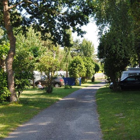 Stellplatz - Empl. Wasser- und Abwasseranschluss + Auto + warme Duschen + Strom 10A