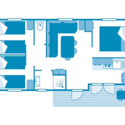 Mobilheim 7 Personen - Cottage 6/7p 3ch ***