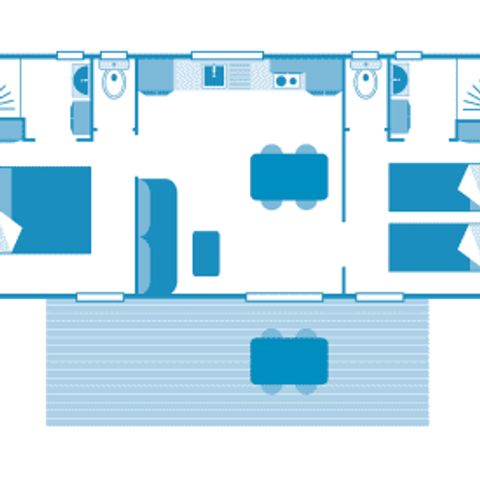 Mobilheim 4 Personen - Cottage Rospico 4p 2ch 2Sdb Premium