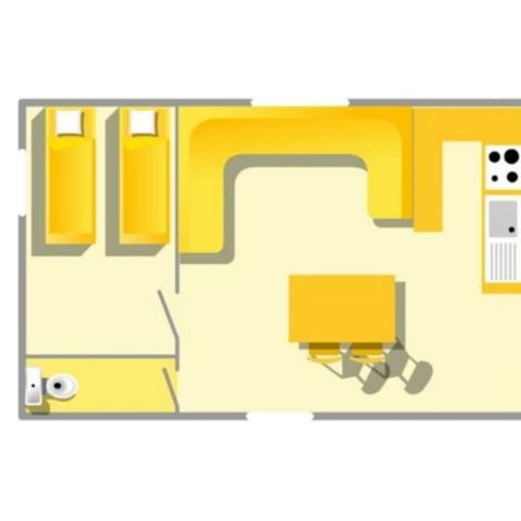 Mobilheim 6 Personen - Mobilheim Evasion 6 Personen 2 Zimmer 23m²