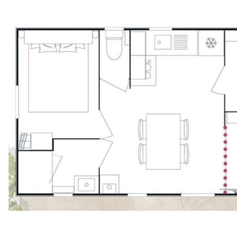 Mobilheim 6 Personen - Mobilheim Evasion 6 Personen 2 Zimmer 28m²