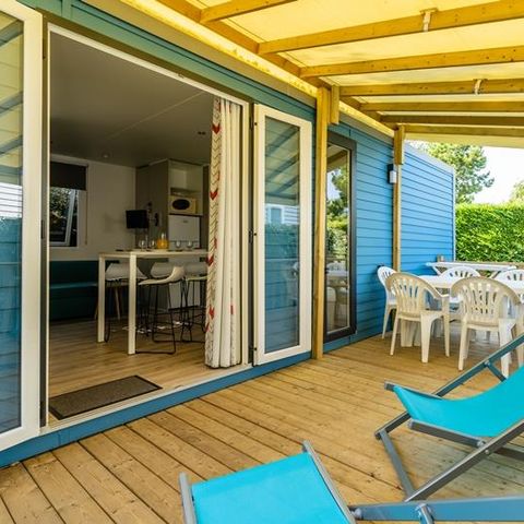 Mobilheim 6 Personen - Mobilheim Grand Large 34.5m² (3 Zimmer) (- 8 Jahre) + TV + Terrasse 4/6 Pers.