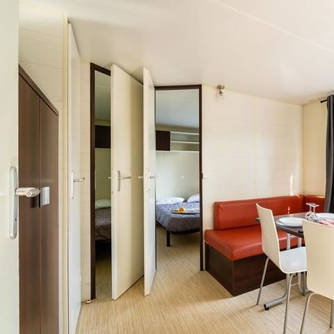 Mobilheim 4 Personen - Mobilheim Integriertes Cottage 27.5m² (2 Zimmer) (+ 13 Jahre) + integrierte Terrasse+ TV 4 Pers.