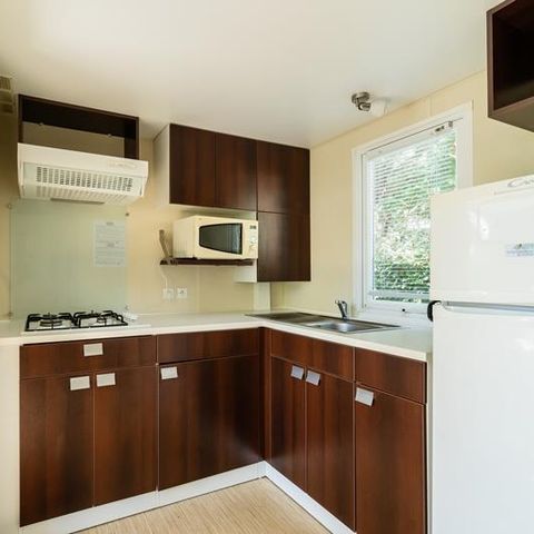 Mobilheim 4 Personen - Mobilheim Integriertes Cottage 27.5m² (2 Zimmer) (+ 13 Jahre) + integrierte Terrasse+ TV 4 Pers.