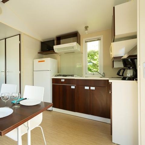 Mobilheim 4 Personen - Mobilheim Integriertes Cottage 27.5m² (2 Zimmer) (+ 13 Jahre) + integrierte Terrasse+ TV 4 Pers.
