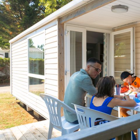 Mobilheim 4 Personen - Mobilheim Integriertes Cottage 27.5m² (2 Zimmer) (+ 13 Jahre) + integrierte Terrasse+ TV 4 Pers.