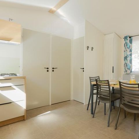 Mobilheim 5 Personen - Mobilheim Evasion 28.5m² (2 Zimmer) (- 9 Jahre) + TV + Terrasse 4/5 Pers.