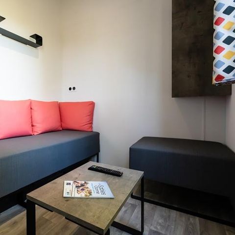 Mobilheim 5 Personen - Mobilheim Evasion 28.5m² (2 Zimmer) (- 9 Jahre) + TV + Terrasse 4/5 Pers.