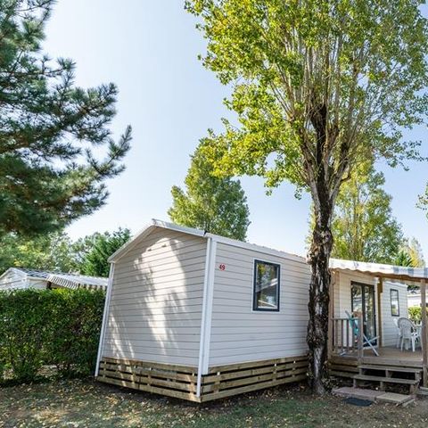 Mobilheim 8 Personen - Mobilheim Sand 40m² (4 Zimmer) + TV + Überdachte Terrasse (+ 8 Jahre) 8 Pers.