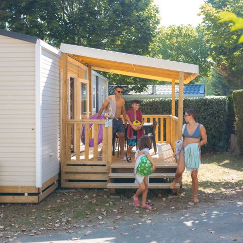 Mobilheim 6 Personen - Mobilheim Grand Large Plus 34.5m² (3 Zimmer) (- 3 Jahre) + TV + Terrasse + Geschirrspüler + Klimaanlage 6 Pers.