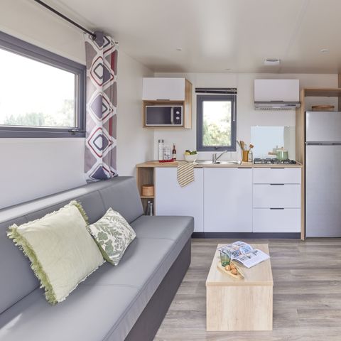 Mobilheim 2 Personen - Mobilheim Plage Plus 18.6m² (-3 Jahre) (1 Schlafzimmer) + TV + Klima + Geschirrspüler 2 Pers.