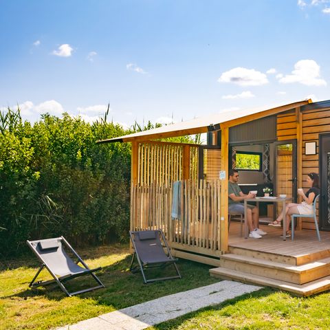 Mobilheim 2 Personen - Mobilheim Plage Plus 18.6m² (-3 Jahre) (1 Schlafzimmer) + TV + Klima + Geschirrspüler 2 Pers.