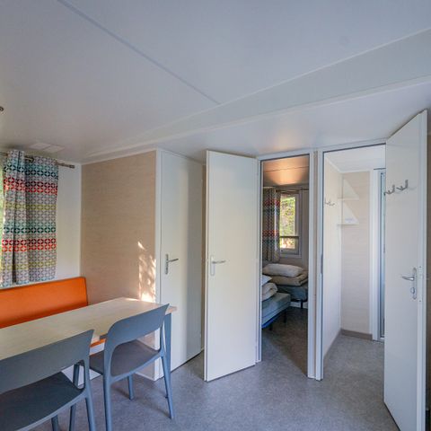 Mobilheim 6 Personen - Comfort | 2 Zi. | 4/6 Pers. | Erhöhte Terrasse | Klim.