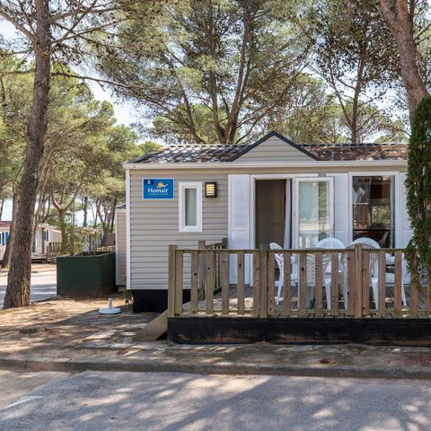 Mobilheim 6 personen - Classic | 2 Schlafz. | 4/6 Pers. | Erhöhte, nicht überdachte Terrasse | Clim.