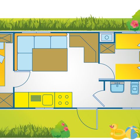 Mobilheim 6 personen - Happy Easy