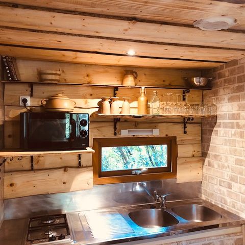 Mobilheim 4 Personen - Cottage OGHAM - 25m2- Die ungewöhnliche Hütte der Schriftgelehrten