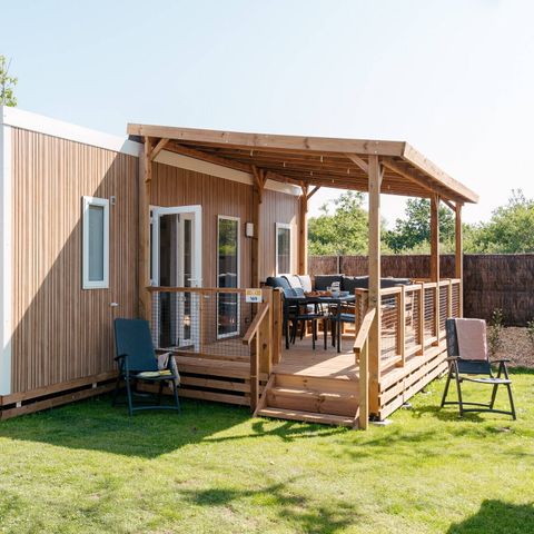 Mobilheim 6 personen - Mobilheim | Premium | 3 Zi. | 6 Pers. | Erhöhte Terrasse | Klimaanlage | TV