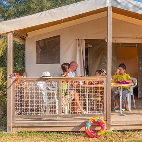 LODGE 5 Personen - Eco-Lodge-Zelt | 2 Schlafzimmer | Kapazität 4/5 Personen | Ohne Bad