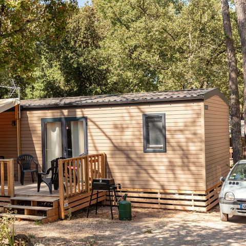 Mobilheim 6 Personen - Mobilheim | Ultimate | 3 Schlafz. | 6 Pers. | Erhöhte Terrasse | 2 Bad | Klimaanlage | TV