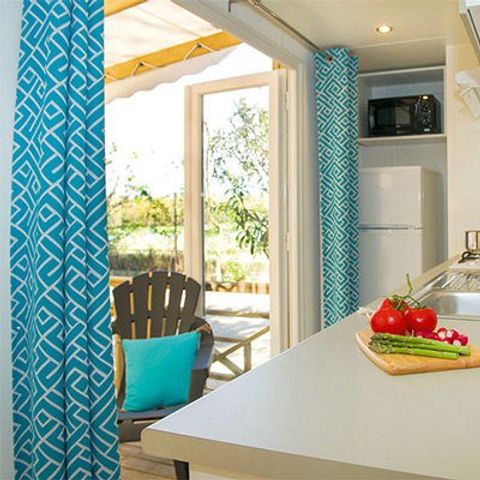 Mobilheim 6 Personen - Comfort | 3 Zi. | 6 Pers. | Erhöhte Terrasse | Clim.