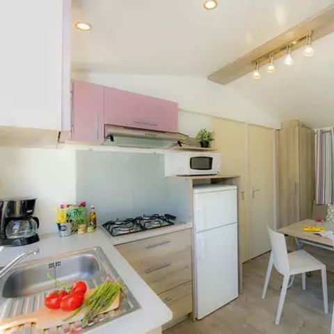Mobilheim 4 personen - Comfort | 2 Zi. | 4 Pers. | Einfache Terrasse | Clim.