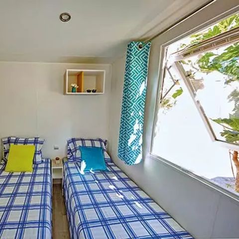 Mobilheim 6 Personen - Comfort | 3 Zi. | 6 Pers. | Einfache Terrasse | Clim.