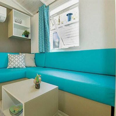Bungalow 6 personen - Mobilheim | Comfort | 3 Zi. | 6 Pers. | Einfache Terrasse | Clim.