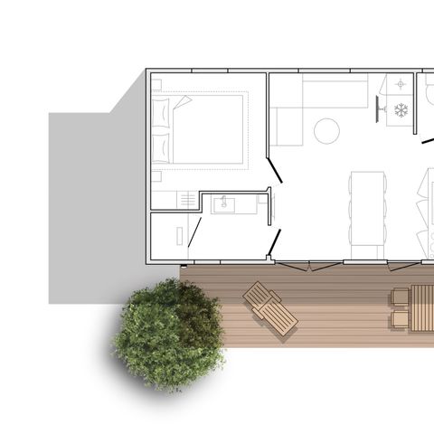 Mobilheim 6 Personen - Garbí 3 Schlafzimmer