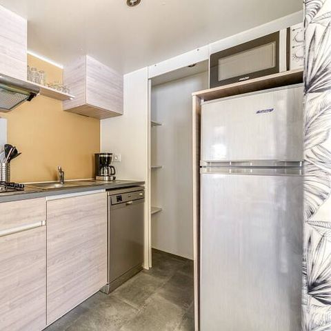 Mobilheim 6 Personen - Premium | 3 Zi. | 6 Pers. | Lounge Terrasse | 1 Bad | Klimaanlage