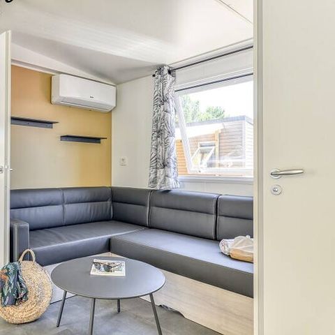 Mobilheim 4 Personen - Premium | 2 Zi. | 4 Pers. | Erhöhte Terrasse | Klimaanlage