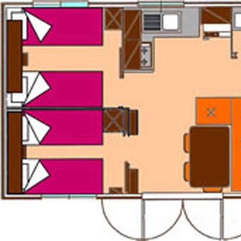 Mobilheim 6 personen - SONNENBLUMEN-SUITE