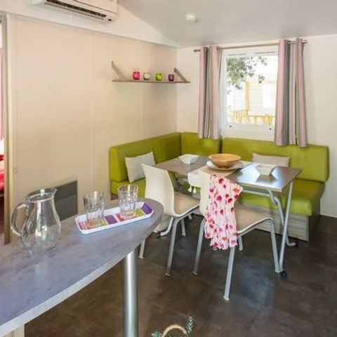 Mobilheim 6 personen - Comfort | 2 Zi. | 4/6 Pers. | *Erhöhte Terrasse* | 1 Bad | Klimaanlage
