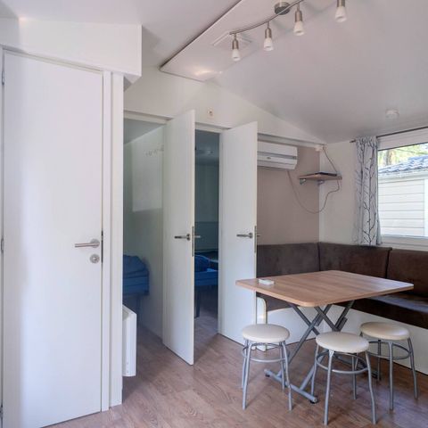 Mobilheim 6 personen - Comfort | 3 Schlafz. | 6 Pers. |* Erhöhte Terrasse | *1 Bad | Klima.