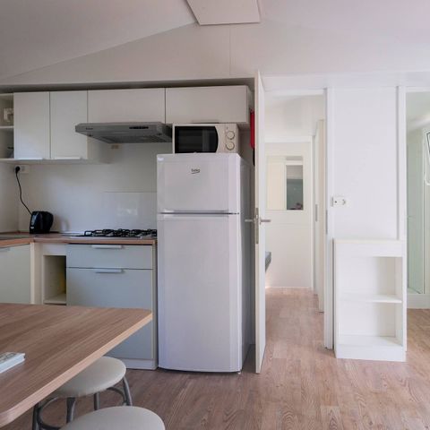 Mobilheim 6 personen - Comfort | 3 Schlafz. | 6 Pers. |* Erhöhte Terrasse | *1 Bad | Klima.
