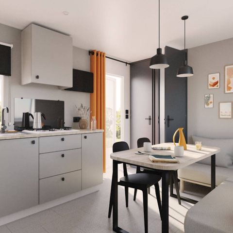 Mobilheim 4 personen - Premium | 2 Zimmer | Kapazität 4 Personen | Lounge Terrasse | 1 Badezimmer | Klimaanlage