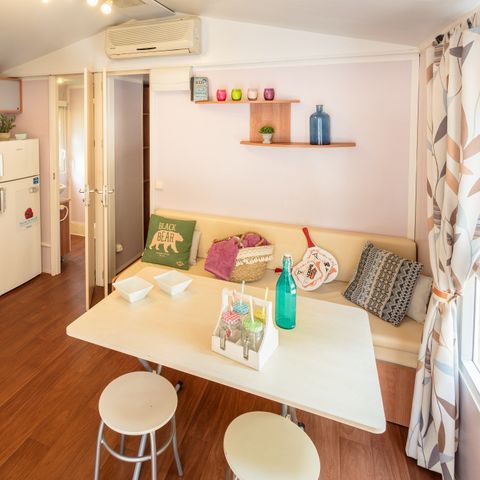 Mobilheim 4 Personen - Comfort XL | 2 Zi. | 4 Pers. | Erhöhte Terrasse | Klim.