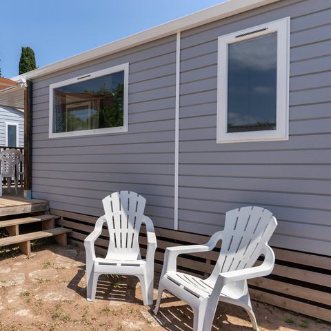 Mobilheim 6 Personen - Comfort | 2 Zi. | 4/6 Pers. | Einfache Terrasse | Klim.