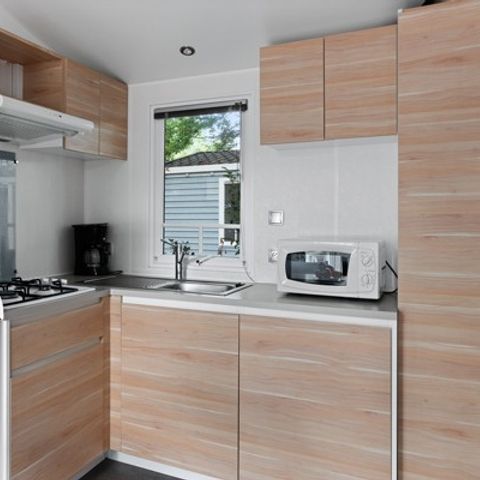 Mobilheim 6 Personen - Classic | 3 Schlafz. | 6 Pers. | Erhöhte Terrasse | Klima.