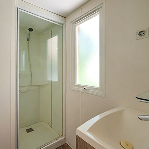 Mobilheim 6 Personen - Classic | 3 Schlafz. | 6 Pers. | Erhöhte Terrasse | Klima.
