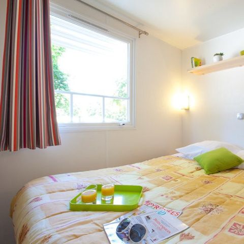 Mobilheim 4 Personen - Comfort | 2 Zi. | 4 Pers. | Erhöhte, nicht überdachte Terrasse | Clim.