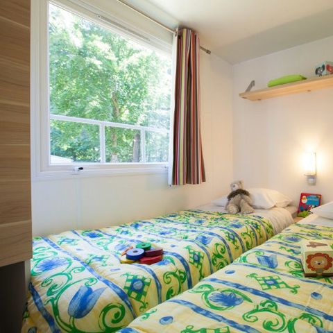Mobilheim 4 Personen - Classic | 2 Zi. | 4 Pers. | Nicht überdachte Hochterrasse | Klima.