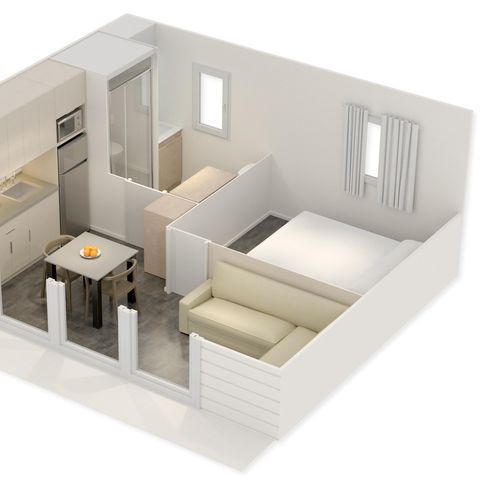 Mobilheim 2 Personen - 1 Zimmer