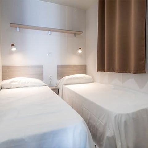 Mobilheim 4 personen - Comfort XL | 2 Zi. | 4 Pers. | Erhöhte Terrasse | Klim.