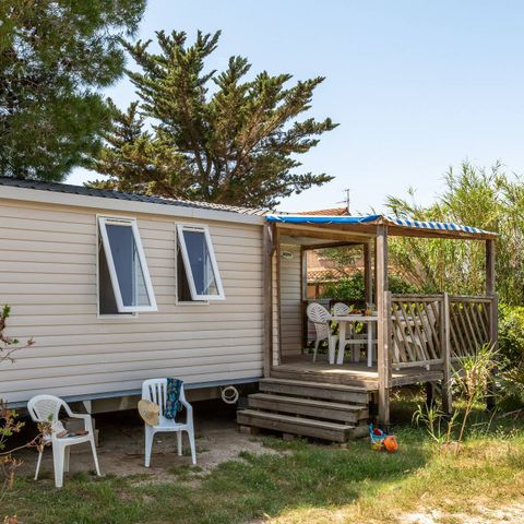 Mobilheim 4 Personen - Comfort | 2 Schlafz. | 4 Pers. | Einfache Terrasse | Klimaanlage