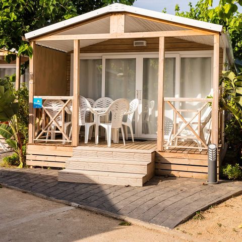 Mobilheim 6 Personen - Comfort | 3 Zi. | 6 Pers. | Einfache Terrasse | Clim.