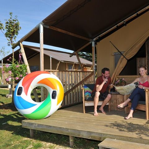 Safarizelt 5 Personen - Zelt Ciela Nature Lodge - 2 Schlafzimmer - Voll ausgestattete Küche - Badezimmer