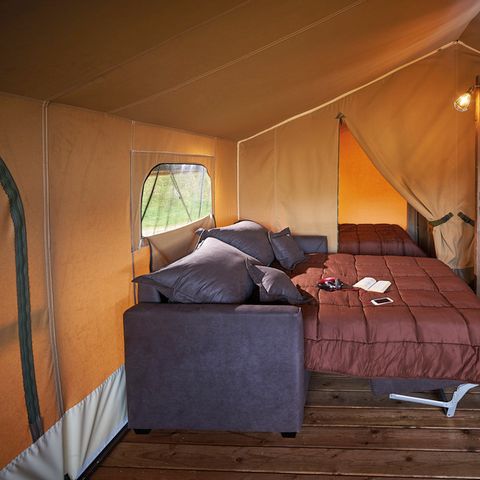 Safarizelt 7 Personen - Zelt Ciela Nature Lodge - 2 Schlafzimmer - Voll ausgestattete Küche - Badezimmer