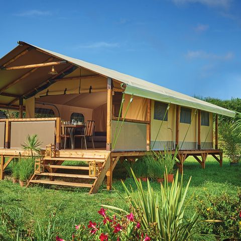 Safarizelt 7 Personen - Zelt Ciela Nature Lodge - 2 Schlafzimmer - Voll ausgestattete Küche - Badezimmer